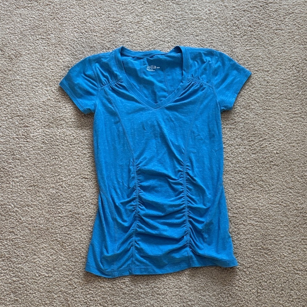 Zella Women's Short Sleeve Blue workout tee size small